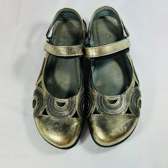 Naot Rongo Slingback Mary Jane Metallic Distressed Bronze Comfort Shoes Size 9 - Picture 4 of 12